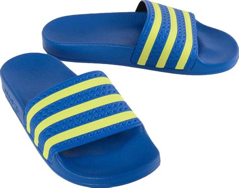 adidas geel slipper|adidas slippers rubber.